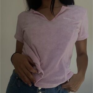 Vintage “LoLo” pink velour Budweiser Tee